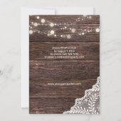 Hout, kant en taarlicht, repetitief diner kaart (Achterkant)