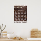 Hout, kant, taaislijster met touwlassen poster (Keuken)