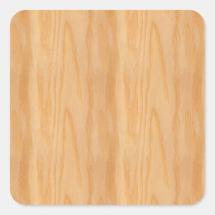 Hout Kijk blanco Trendy Elegant Sjabloon Vierkante Sticker