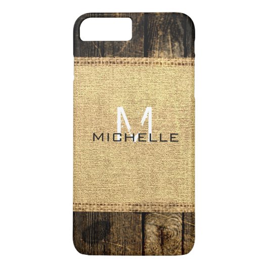  Hout Kijk Burlap Rustic Case-Mate iPhone Case (Achterkant)