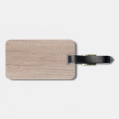 Hout Kijk Monogram Sjabloon Onderdruk Tekstnaam Bagagelabel (Achterkant horizontaal)