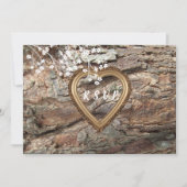 Hout, Landelijke Rustieke, Aangepaste RSVP, Reacti Kaart (Voorkant)