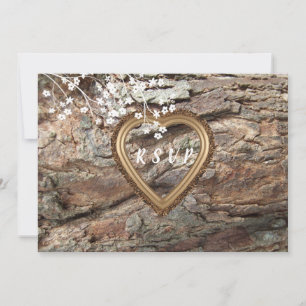 Hout, landstaal, aangepaste RSVP, respons Kaart