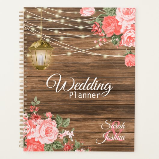 Hout, lantaarns en koraalbloem planner (Voorkant)