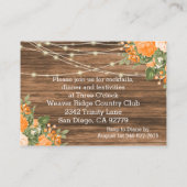 Hout, lantaarns en Sinaasappel - Receptie Informatiekaartje (Achterkant)