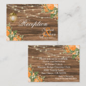 Hout, lantaarns en Sinaasappel - Receptie Informatiekaartje (Voorkant / Achterkant)