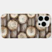 Hout Log Cabin Kerstmis Case-Mate iPhone Case (Achterkant (horizontaal))