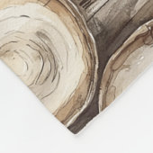 Hout Log Cabin Kerstmis Fleece Deken (Hoek)