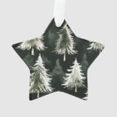 Hout Log Cabin Kerstmis Ornament (achterkant)