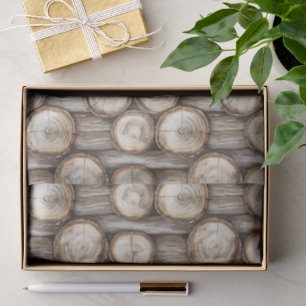 Hout Log Cabin Kerstmis Tissuepapier