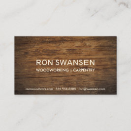 Hout-look donkerbruine masculine, eenvoudig onders visitekaartje