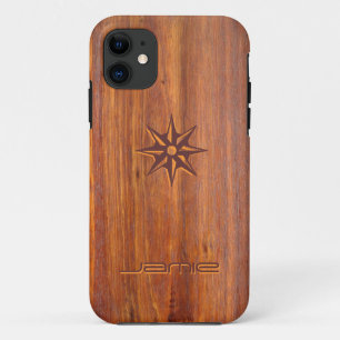 Hout-look Gepersonaliseerd iPhone5-afdekkingen iPhone 11 Hoesje