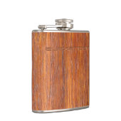 Hout met aangepaste gegraveerde naam heupfles (Rechts)