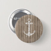 Hout met anker ronde button 5,7 cm (Voorkant /achterkant)