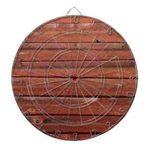 Hout met antiek patina dartbord