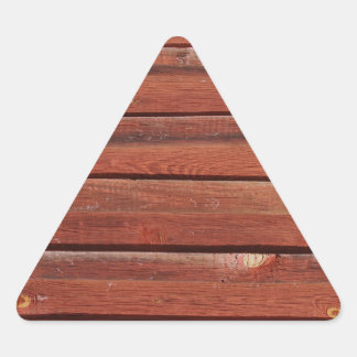 Hout met antiek patina driehoek sticker