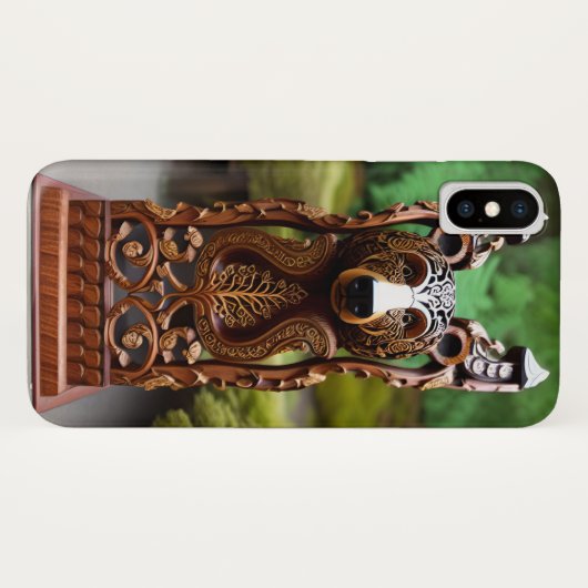 Hout met kromp beer Case-Mate iPhone case (Achterkant (horizontaal))