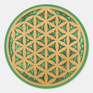 Hout met schuifwiel Zaw Kunst van de Vloer van het Ronde Sticker