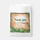 Hout met wijnstok St. Patricks Dag bruiloft Dank u Bedankzakje (Voorkant)
