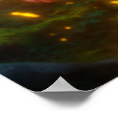 Hout nimf fee meisje goud helder bos bloemen poster (Hoek)