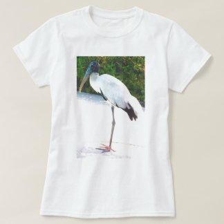 Hout-ooievaar in de avond draag t-shirt