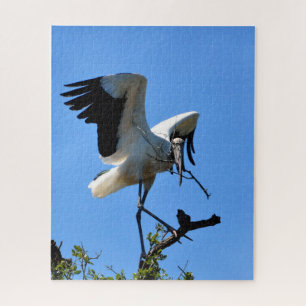Hout Ooievaar in het wild Legpuzzel