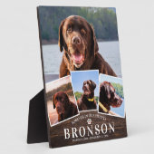 Hout Pet Memorial 4 Afbeelding Collage Fotoplaat (Zijkant)