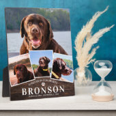 Hout Pet Memorial 4 Afbeelding Collage Fotoplaat (Zijkant)