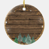 Hout Pine Tree We verwachten ouders Keramisch Ornament (Achterkant)
