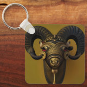 Hout Ram Sleutelhanger (Voorkant)