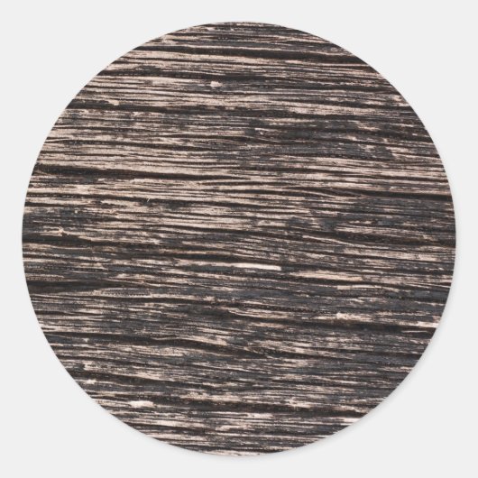 Hout Ronde Sticker (Voorkant)