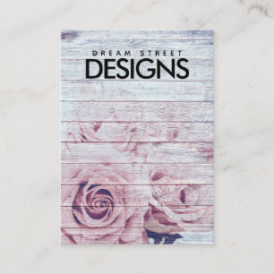 Hout Rozen Kaart voor oorscherm Visitekaartje