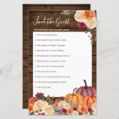 Hout Rustic Pumpkin Floral vind het gastspel (Voorkant / Achterkant)