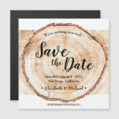 Hout Rustic Wedding Save the date (Voorkant / Achterkant)
