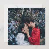 Hout rustiek groen script bruiloft kaart (Achterkant)