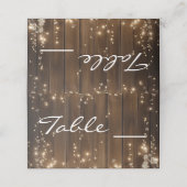 Hout Rustieke String Lights Witte Bloemen Tafel No (Buitenkant ongevouwen)