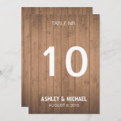 Hout Rustige bruidtafels Kaart (Voorkant / Achterkant)