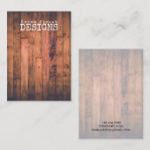 Hout Rustige  verouderde Kaart Visitekaartje (Voorkant / Achterkant)
