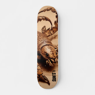 Hout Scorpion gesneden minimalistisch ontwerp Skateboard