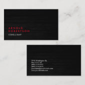 Hout Simple Plain Red Gray Trendy Visitekaartje (Voorkant / Achterkant)