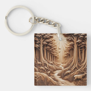 Hout Sleutelhanger