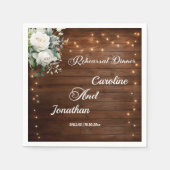 Hout String Lights Bloemen Repetitie Diner Trouwen Servet (Voorkant)