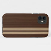 Hout Stripes iPhone 5 Hoesje - Surfboardstijl (Achterkant (horizontaal))