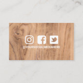 Hout Succulent Korting Visitekaartje (Achterkant)