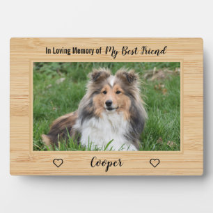 Hout Ter liefdevolle herinnering Beste vriend Hond Fotoplaat