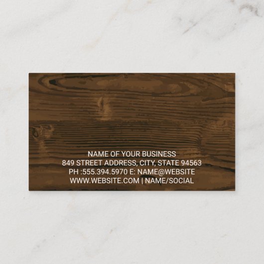 Hout | Timmerman en Hamers Visitekaartje (Achterkant)