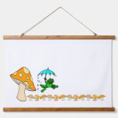 Hout Topped Wall Tapestry Mushroom Frog Hangend Wandkleed (Voorkant)