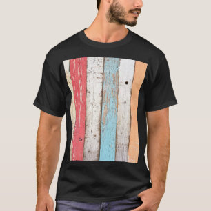 hout: veelkleurige gebarsten textuur. t-shirt