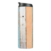 hout: veelkleurige gebarsten textuur. thermosbeker (Geroteerd rechts)