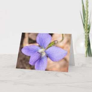 Hout Violet Wildflower Notecard Kaart